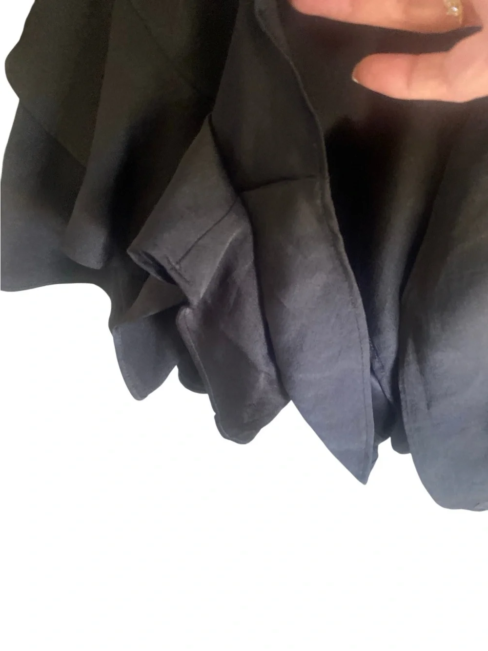NWT Express Black Romper with Ruffled Hem. Size Small.
